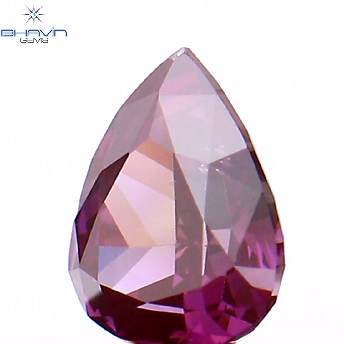 0.16 CT Natural Pear Diamond Enhanced Pink Color Clarity VS1 (3.95 MM)