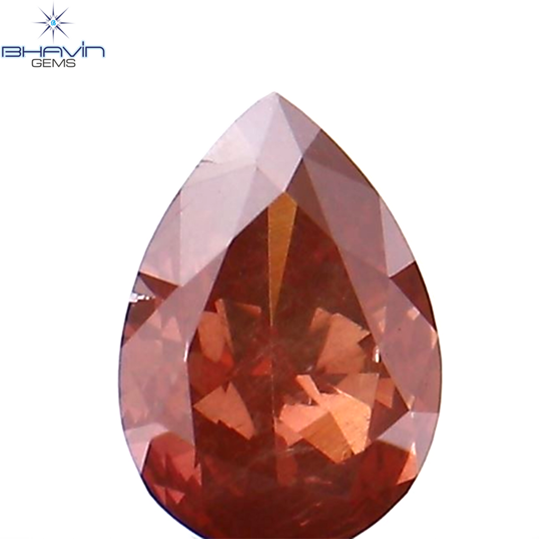 0.16 CT Natural Pear Diamond Enhanced Pink Color Clarity VS2 (4.25 MM)