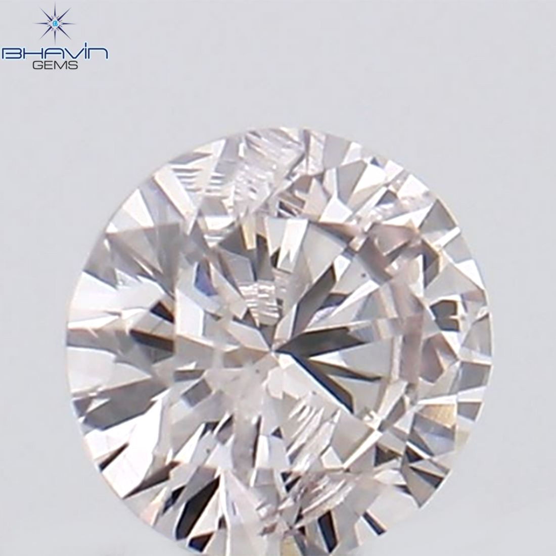 0.09 CT ラウンド シェイプ ナチュラル ダイヤモンド ピンク カラー SI2 クラリティ (2.96 MM)