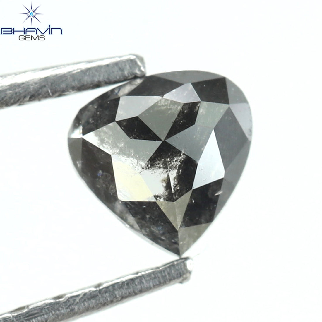 0.29 CT ハート シェイプ ナチュラル ダイヤモンド ソルト アンド ペッパー カラー I3 クラリティ (4.08 MM)