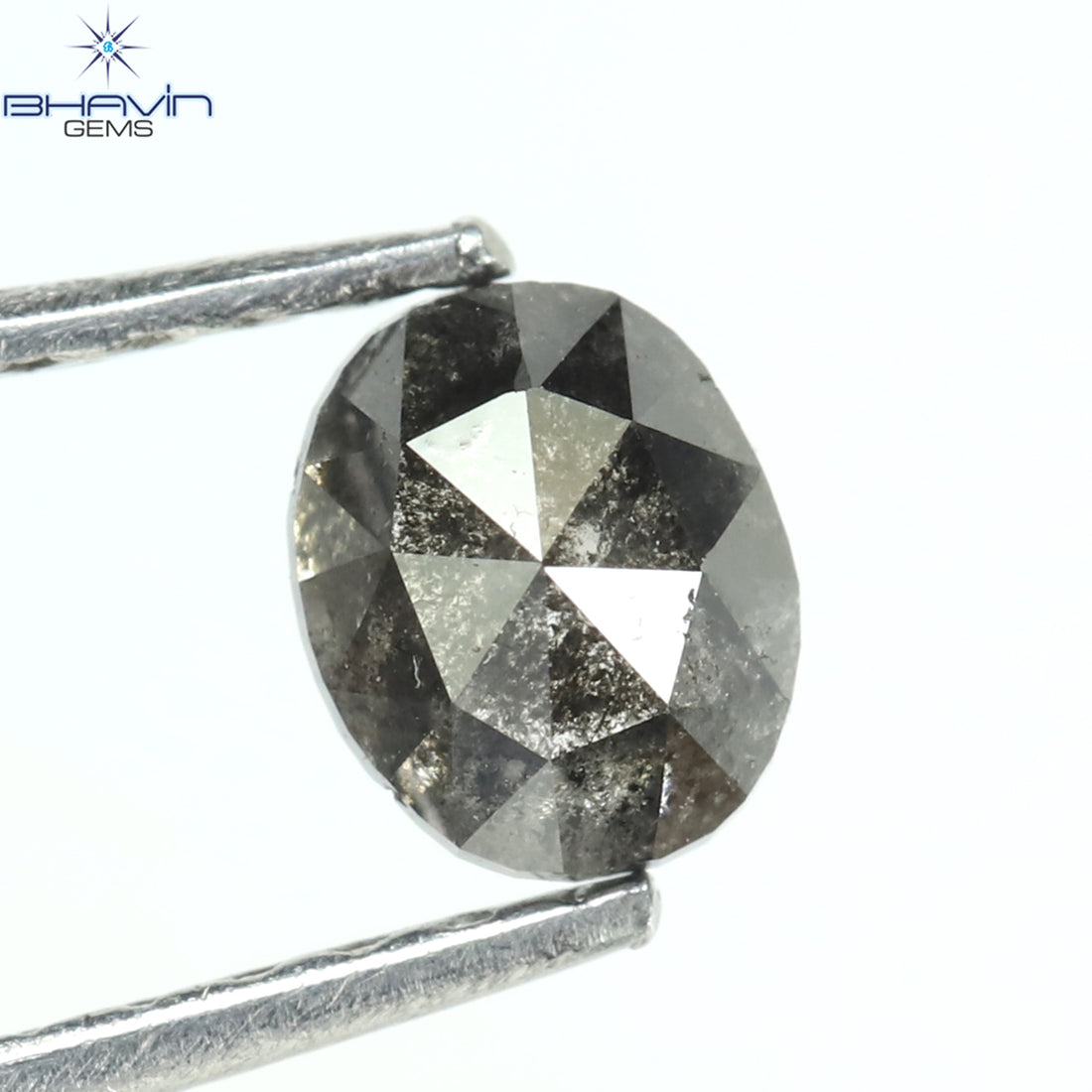 0.45 CT Natural Oval Diamond Salt And Pepper Color Clarity I3 (4.83 MM)