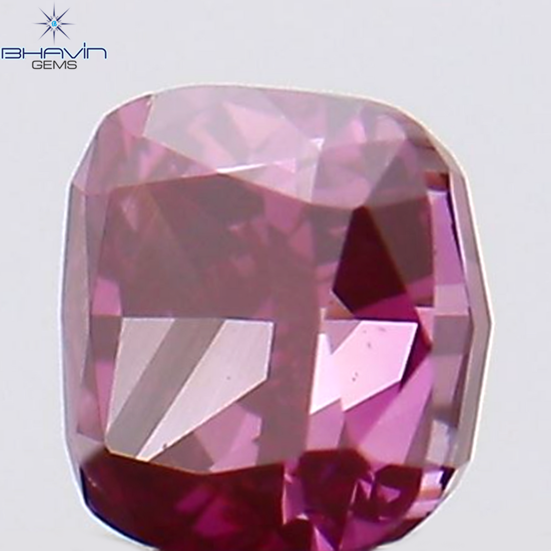 0.14 CT Natural Cushion Diamond Enhanced Pink Color Clarity VS1 (2.74 MM)