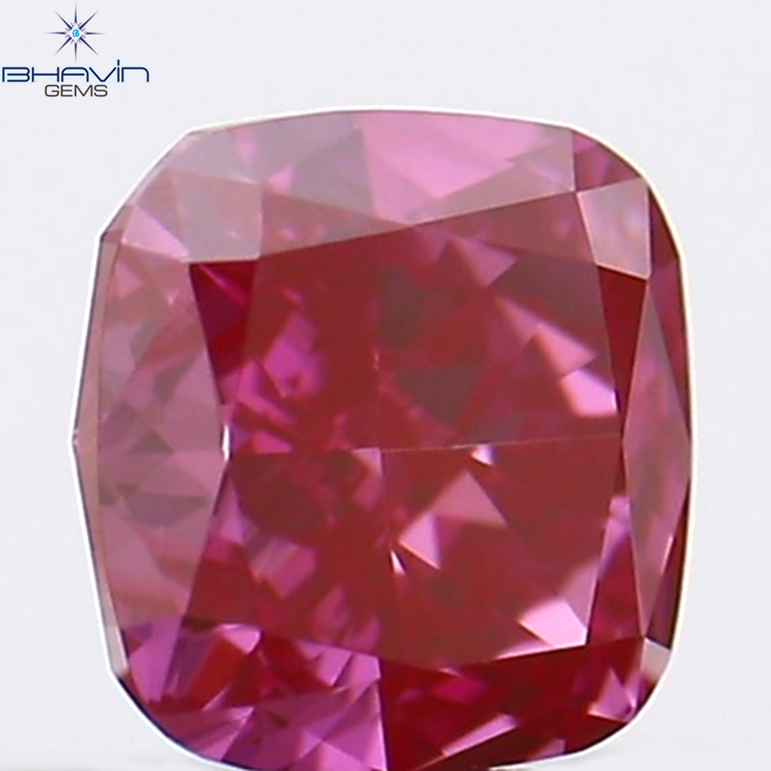 0.19 CT Natural Cushion Diamond Enhanced Pink Color Clarity VS1 (3.36 MM)