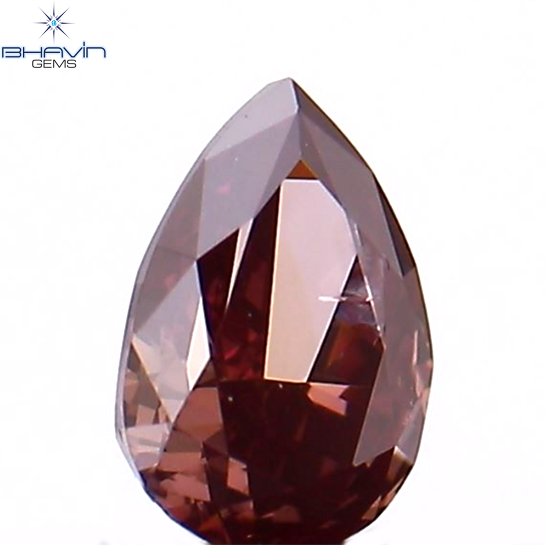 0.14 CT Natural Pear Diamond Enhanced Pink Color Clarity VS1 (3.90 MM)