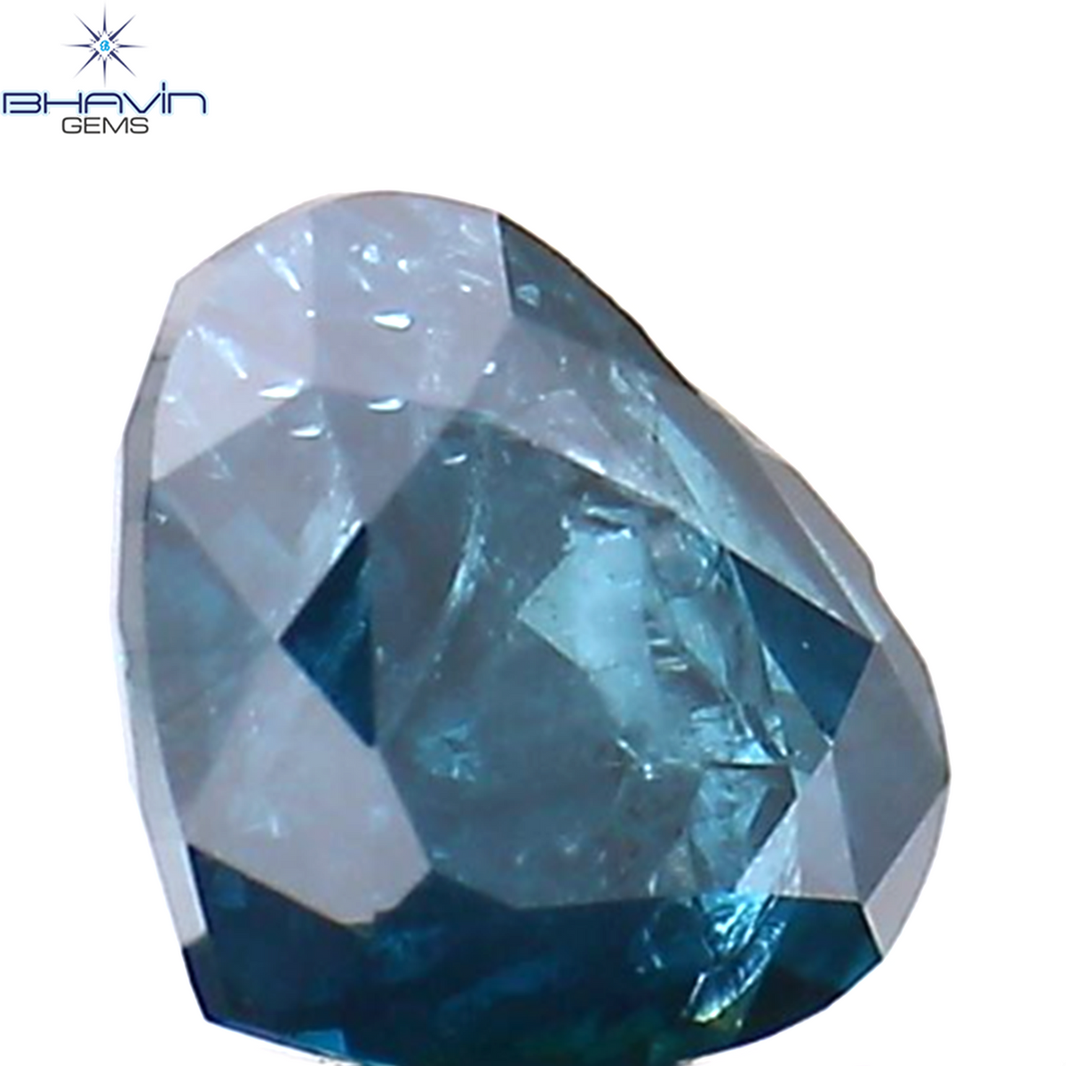 0.27 CT Natural Heart Diamond Enhanced Blue Color Clarity I3 (4.15 MM)