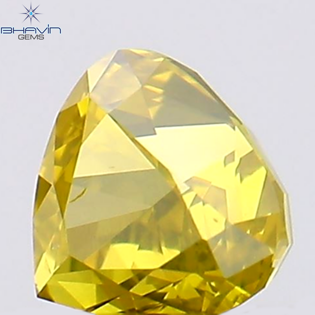0.25 CT ハート シェイプ ナチュラル ダイヤモンド イエロー カラー VS2 クラリティ (3.73 MM)