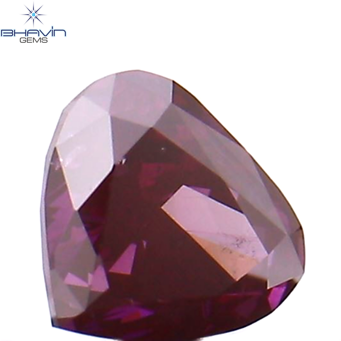 0.13 CT Natural Heart Diamond Enhanced Pink Color Clarity VS2 (3.46 MM)