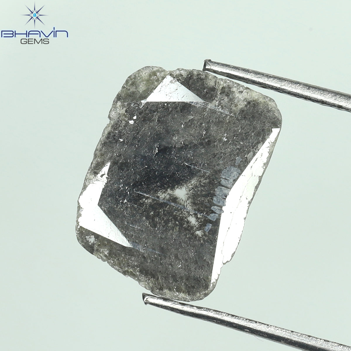 1.28 CT Slice Natural Diamond Salt And Pepper Color Clarity I3 (11.68 MM)