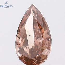 0.25 CT Pear Shape Natural Diamond Pink (Argyle) Color SI1 Clarity (5.22 MM)