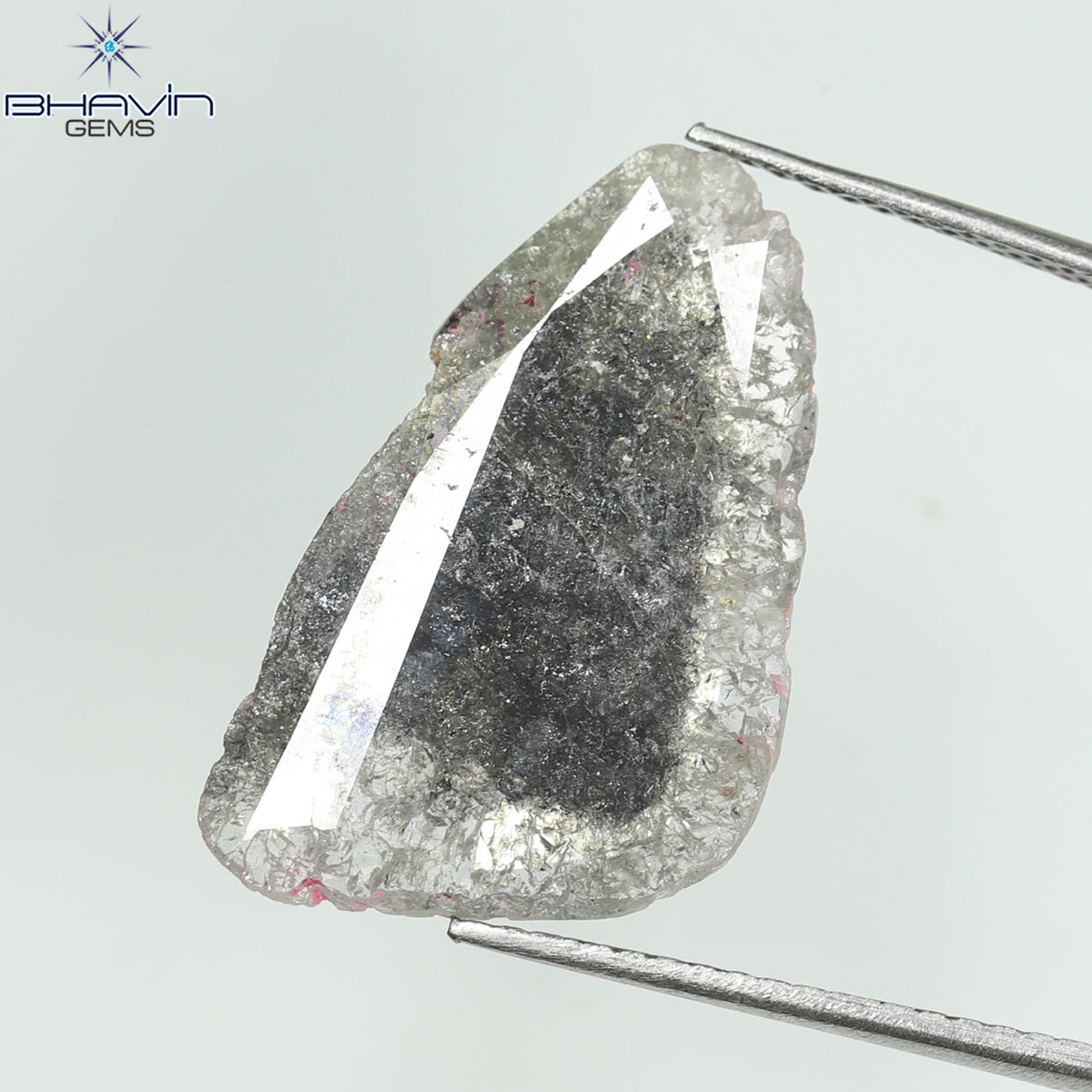 4.08 CT Natural Slice Diamond Salt And Pepper Color Clarity I3 (19.63 MM)