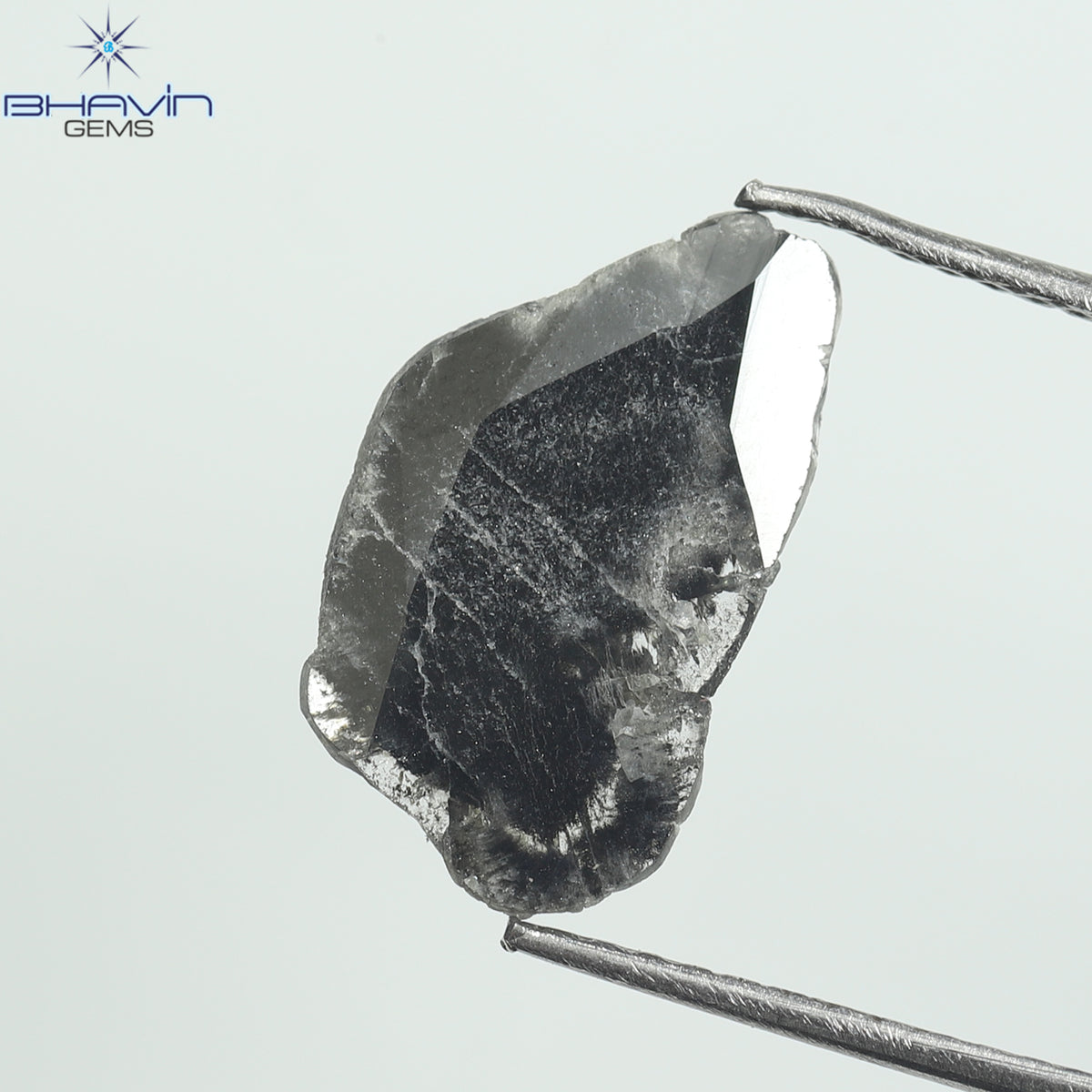 1.34 CT Slice Natural Diamond Salt And Pepper Color Clarity I3 (14.50 MM)