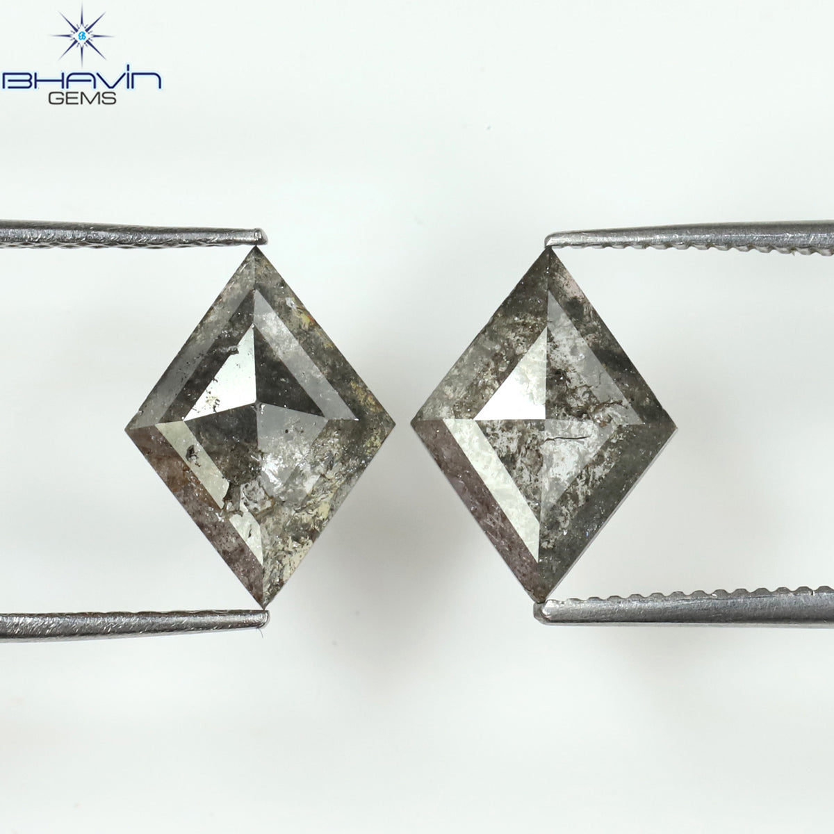 0.54 CT カイト ダイヤモンド ナチュラル ルース ダイヤモンド ソルト アンド ペッパー カラー I3 クラリティ (6.92 MM)