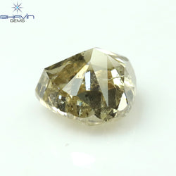 0.41 CT Heart Shape Natural Diamond Brown Color I2 Clarity (6.64 MM)
