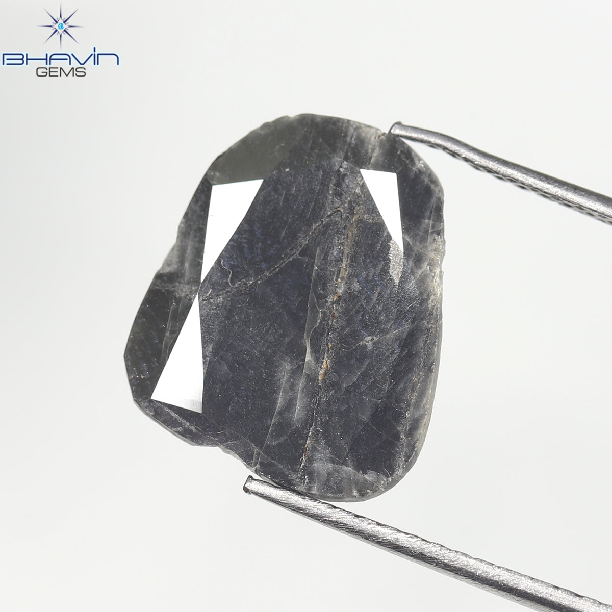 1.78 CT Slice Natural Diamond Black Color Clarity I3 (13.00 MM)