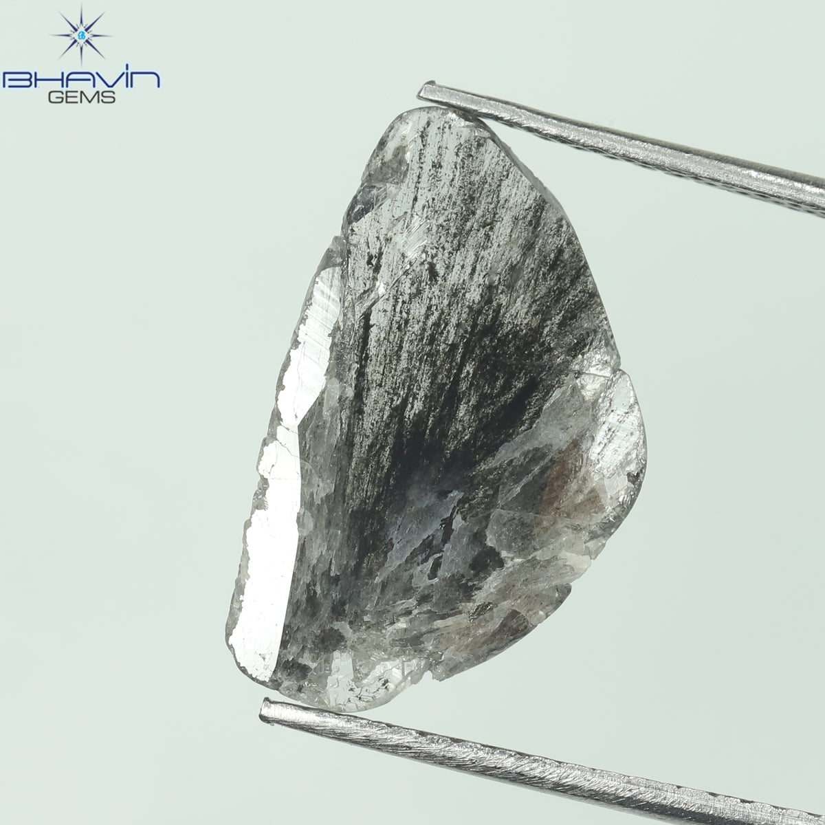 1.98 CT Slice Natural Diamond Salt And Pepper Color Clarity I3 (14.50 MM)