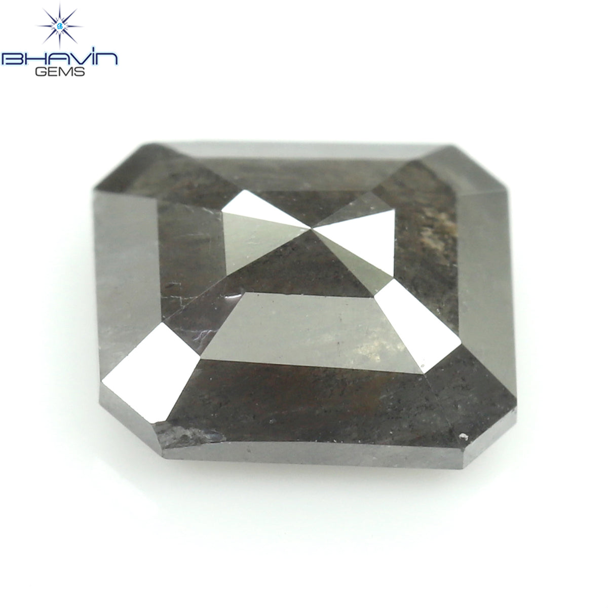 0.86 CT Natural Square Cut Diamond Salt And Pepper Color Clarity I3 (6.06 MM)