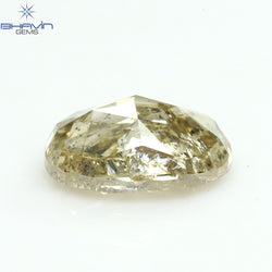 1.01 CT Oval Shape Natural Diamond Brown Color I2 Clarity (7.26 MM)