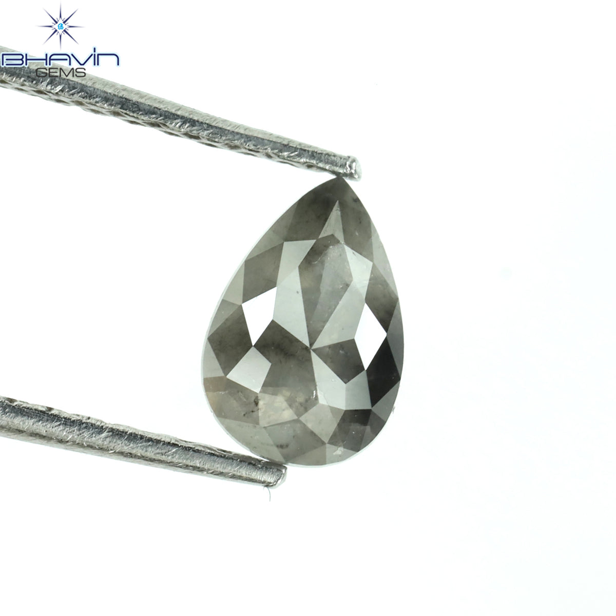 1.20 CT ペアシェイプ ナチュラル ダイヤモンド ブラック カラー I3 クラリティ (10.68 MM)
