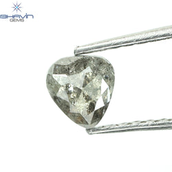 0.45 CT Heart Shape Natural Diamond Salt And pepper Color I3 Clarity (4.95 MM)