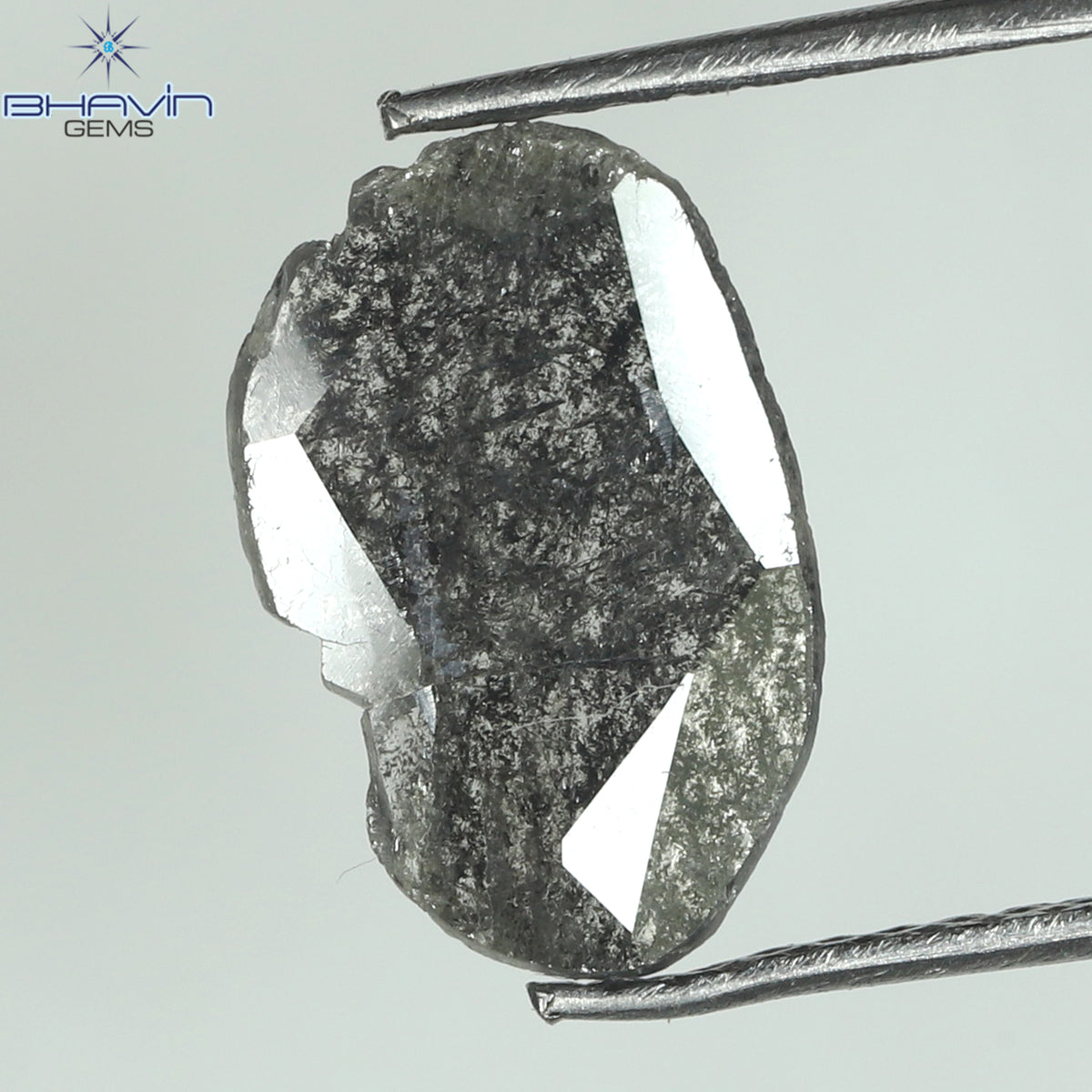 0.97 CT Slice Natural Diamond Salt And Papper Color Clarity I3 (12.00 MM)