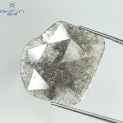 5.97 CT Slice Shape Natural Diamond Salt And Pepper Color I3 Clarity (18.24 MM)