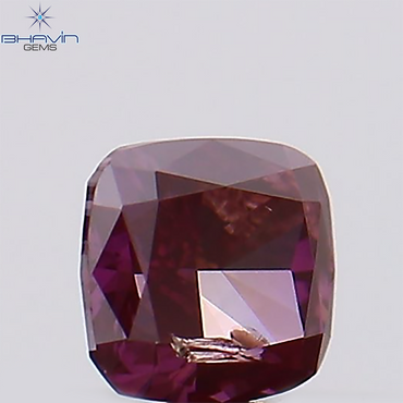 0.10 CT、クッション ダイヤモンド、ピンク色、天然ルース ダイヤモンド、クラリティ SI2、(2.66 MM)