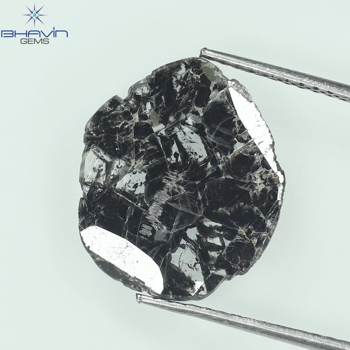 2.13 CT Natural Slice Diamond Salt And Pepper Color Clarity I3 (14.50 MM)