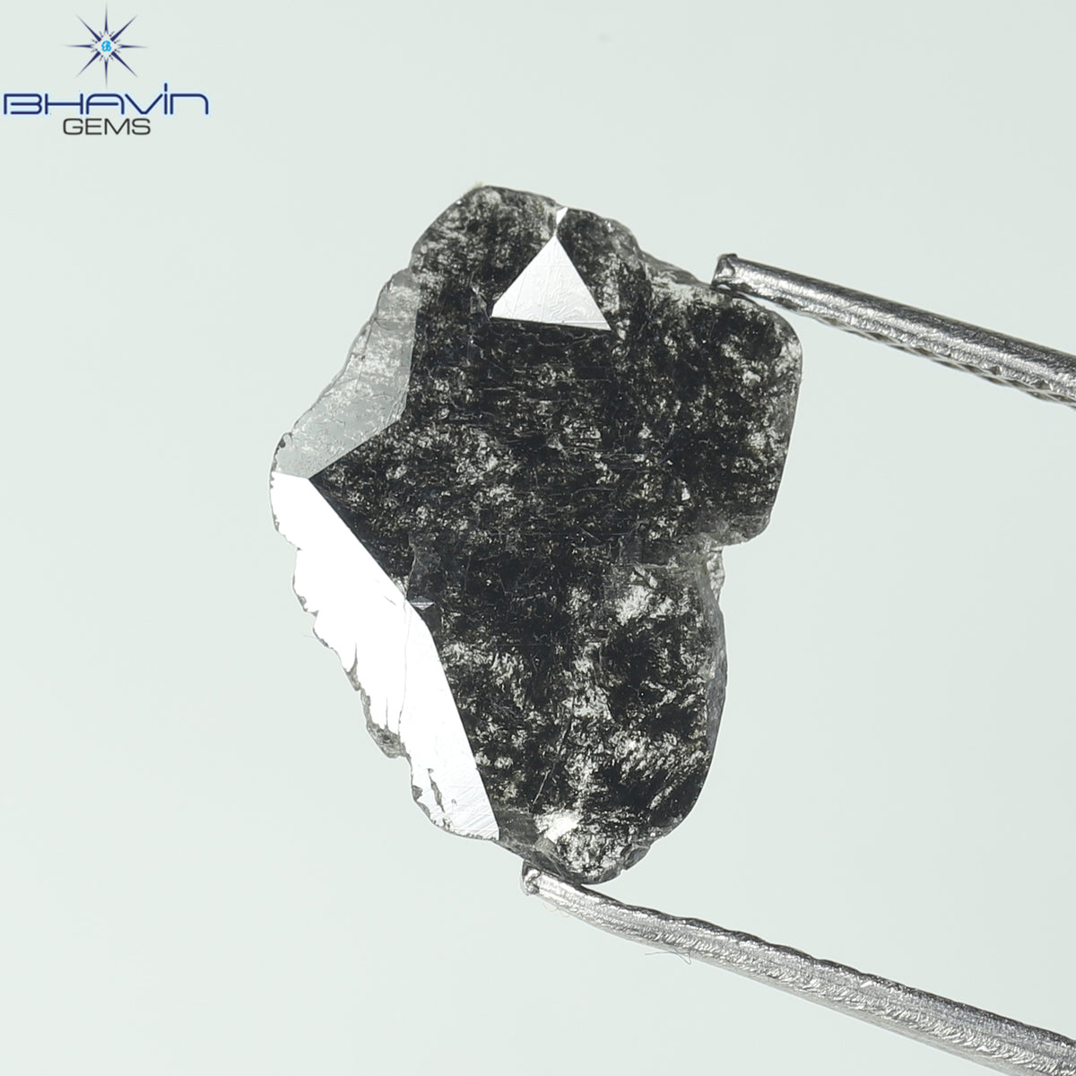 1.09 CT Slice Natural Diamond Salt And Pepper Color Clarity I3 (11.82 MM)