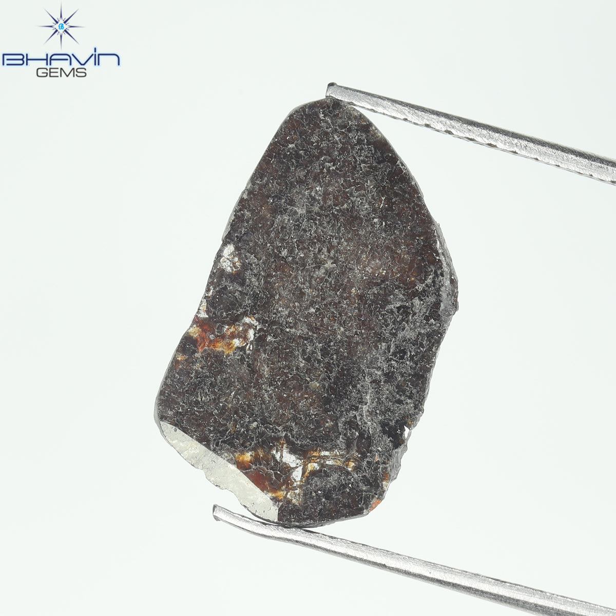 2.22 CT Slice Natural Diamond Salt And Pepper Color Clarity I3 (17.00 MM)