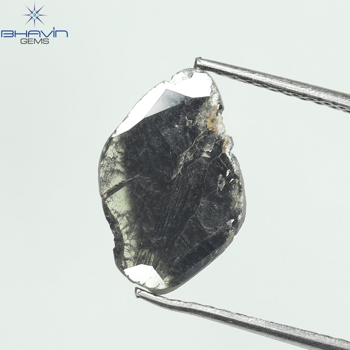 1.14 CT Slice Natural Diamond Salt And Pepper Color Clarity I3 (13.00 MM)