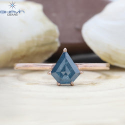 五角形ダイヤモンド、ブルーダイヤモンド、天然ダイヤモンドリング、婚約指輪、結婚指輪、ダイヤモンドリング
