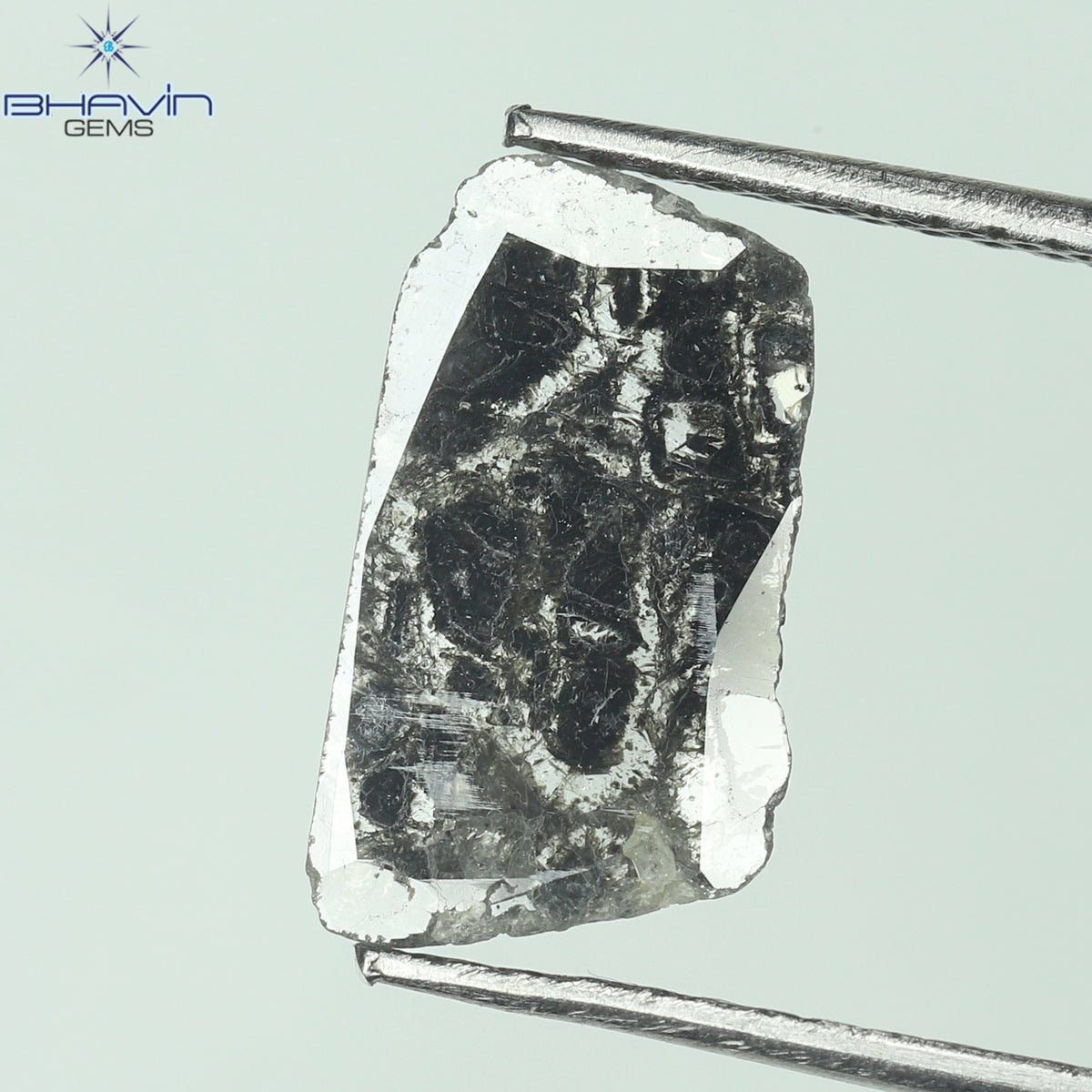 0.95 CT Slice Natural Diamond Salt And Pepper Color Clarity I3 (11.56 MM)