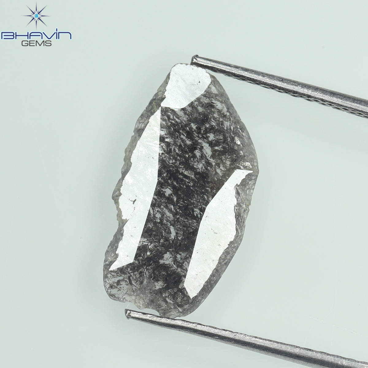 1.23 CT Slice Natural Diamond Salt And Pepper Color Clarity I3 (14.00 MM)