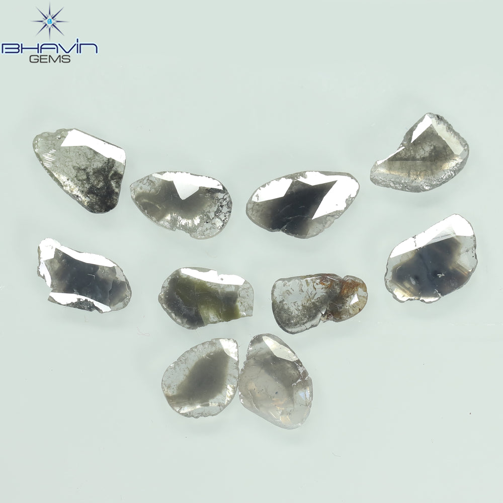 3.94 CT Slice Diamond Salt And Pepper Color Clarity I3 (9.64 MM)