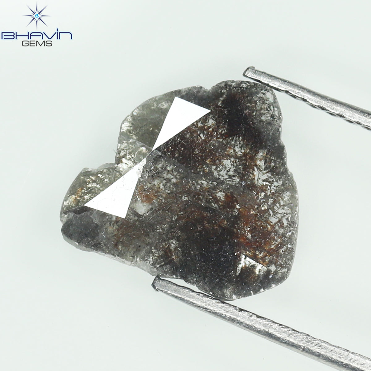 1.05 CT Slice Natural Diamond Salt And Pepper Color Clarity I3 (11.60 MM)