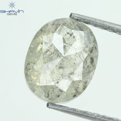 1.79 CT Oval Shape Natural Diamond Salt And Pepper Color I3 Clarity (7.90 MM)
