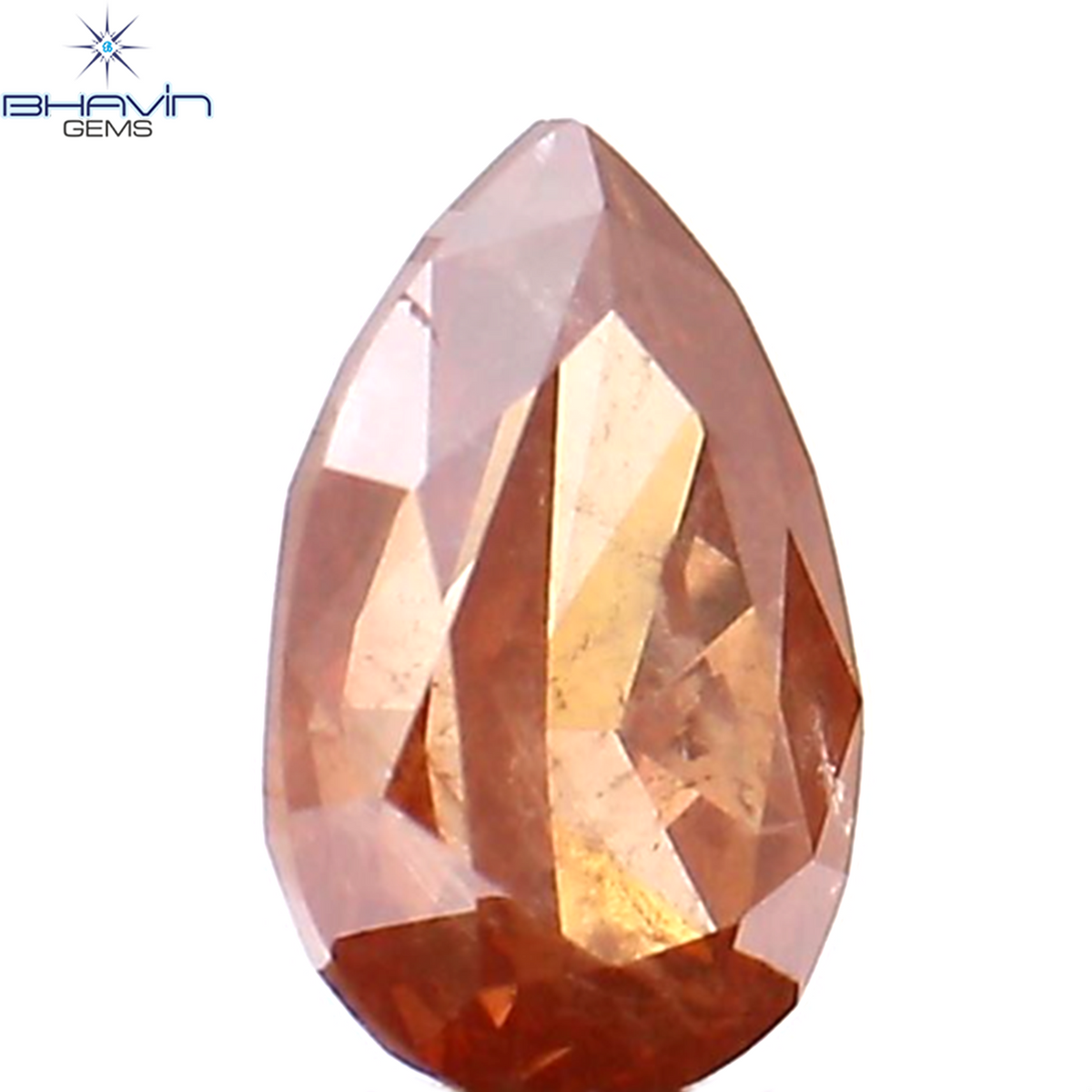 0.33 CT ペアシェイプ ナチュラル ダイヤモンド ピンク カラー I1 クラリティ (5.25 MM)