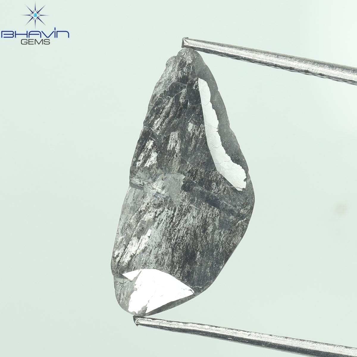 1.57 CT Slice Natural Diamond Salt And Pepper Color Clarity I3 (13.40 MM)