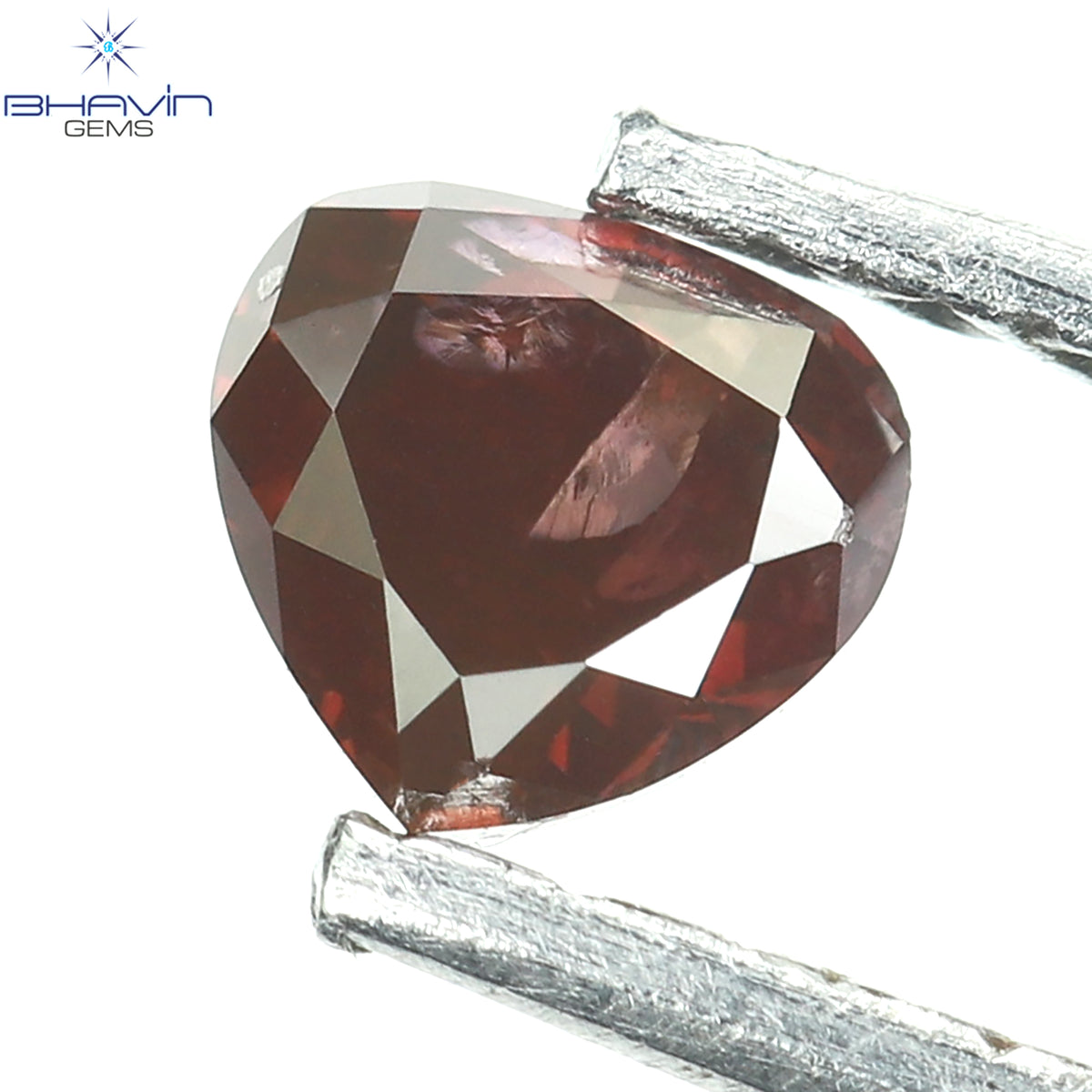 0.22 CT Heart Natural Diamond Enhanced Pink Color Clarity I1 (3.50 MM)