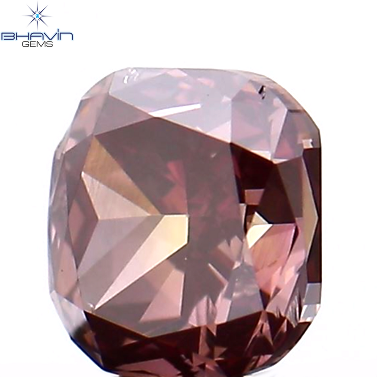 0.27 CT Natural Cushion Diamond Enhanced Pink Color Clarity VS2 (3.60 MM)