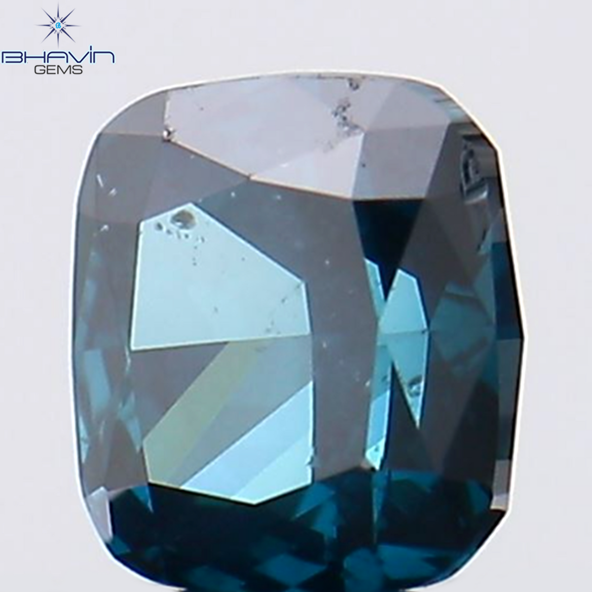 0.28 CT Natural Cushion Diamond Enhanced Blue Color Clarity SI1 (3.82 MM)