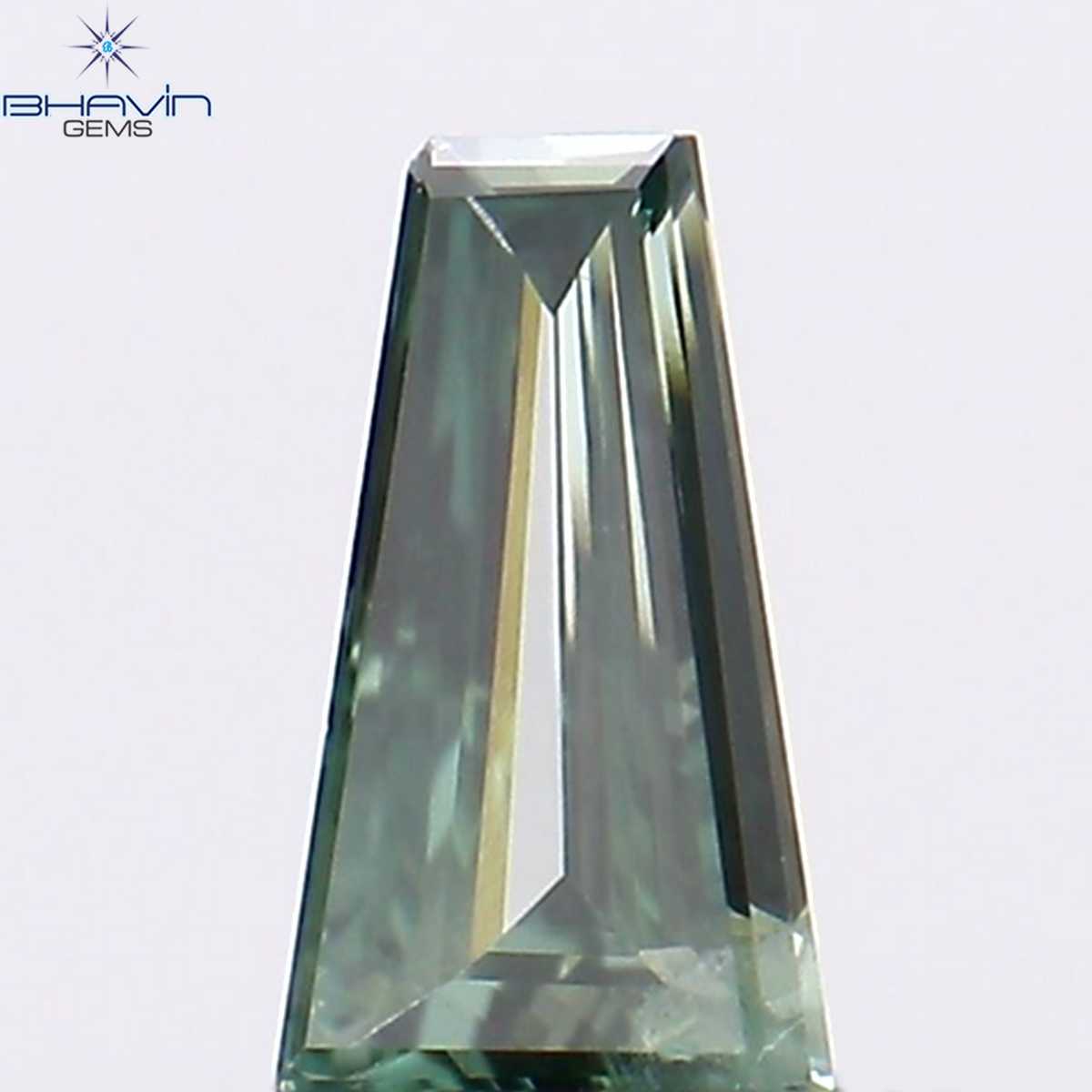 0.11 CT Natural Baguette Diamond Enhanced Green Color Clarity VS2 (4.45 MM)