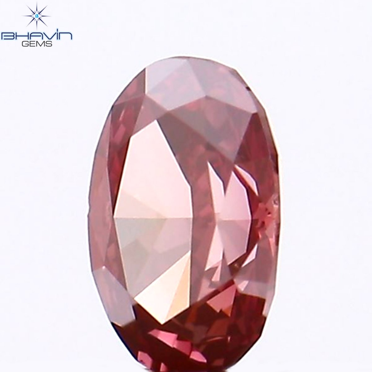 0.21 CT Natural Oval Diamond Enhanced Pink Color Clarity VS2 (4.37 MM)