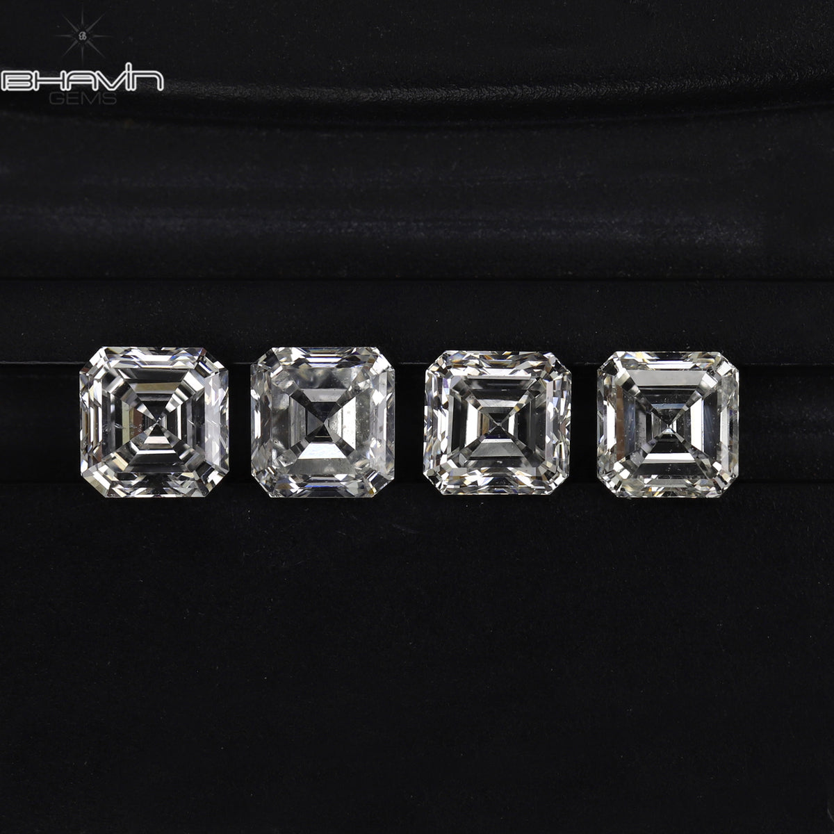 0.20 CT Natural Asscher Diamond White (G+) Color Clarity VVS-VS (3.40 MM)