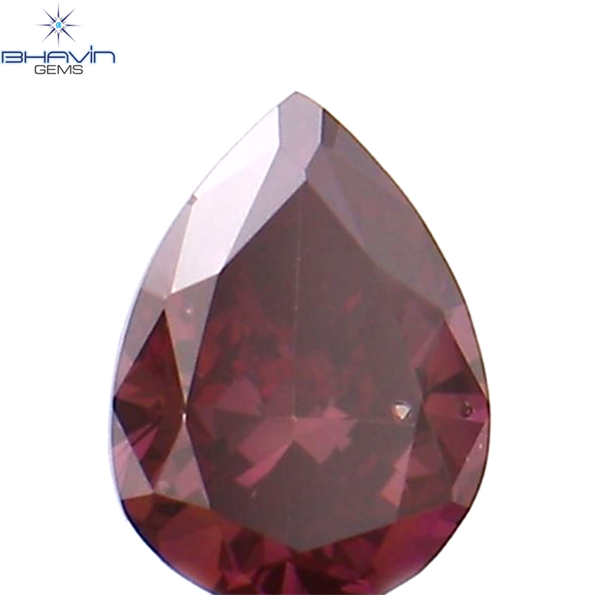 0.17 CT Natural Pear Diamond Enhanced Pink Color Clarity VS2 (4.04 MM)