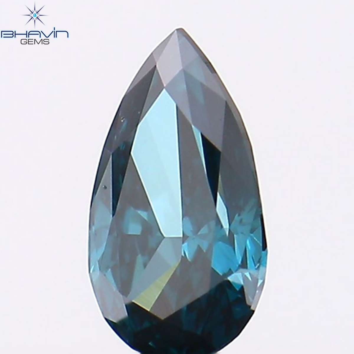 0.29 CT Natural Pear Diamond Enhanced Blue Color Clarity VS2 (5.73 MM)