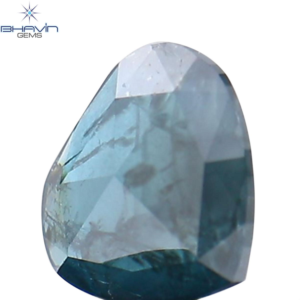 0.46 CT Natural Heart Diamond Enhanced Blue Color Clarity I3 (6.05 MM)