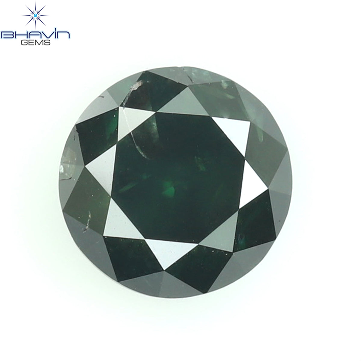 0.72 CT Natural Round Diamond Enhanced Blue Color Clarity I3 (5.36 MM)