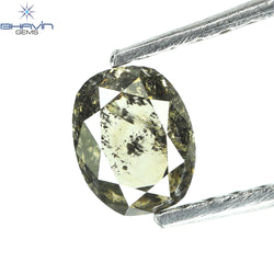 0.39 CT Oval Shape Natural Diamond Salt And Papper Color I3 Clarity (4.95 MM)