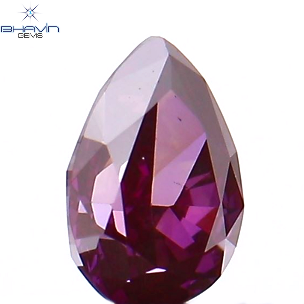 0.20 CT Natural Pear Diamond Enhanced Pink Color Clarity VS1 (4.27 MM)